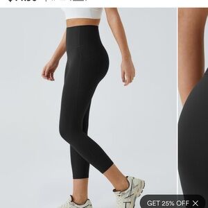 2 pair Halara Black High-Waisted Capri Leggings